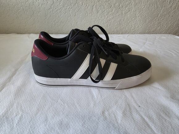 adidas Other - Adidas NEO AW4571 Men’s Size 10 Black White Burgundy Cloudfoam Sneakers 2016